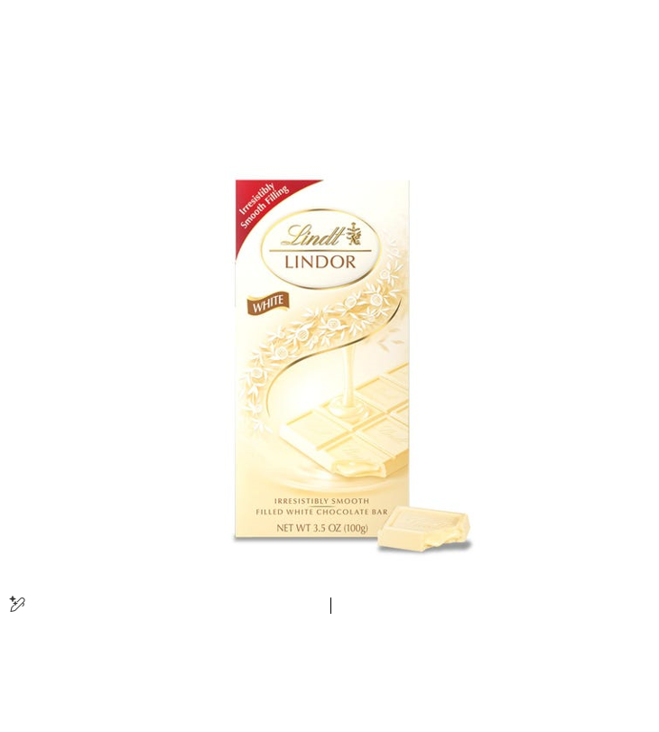 Lindt Lindor Irresistibly Smooth Swiss White Chocolate Slab 100g