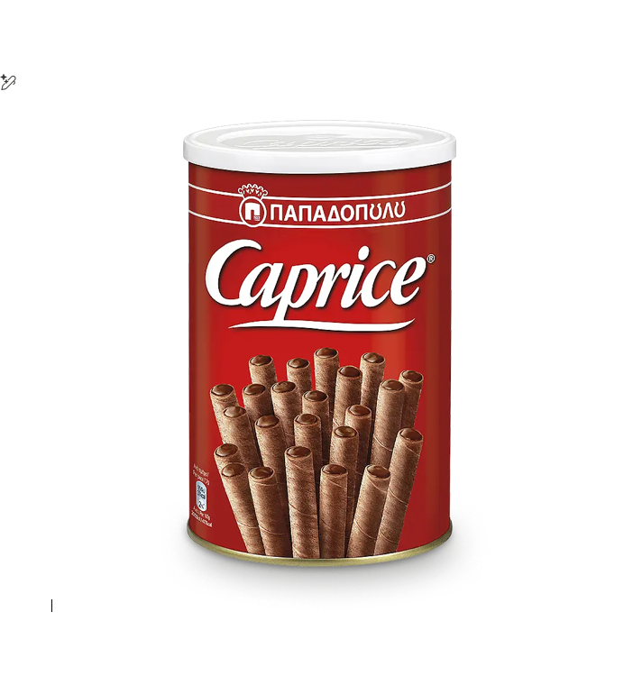 Papadopoulos Caprice Wafer Rolls Filled with Hazelnut & Cocoa Cream 250g