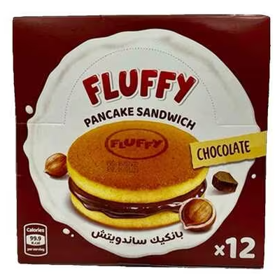 Fluffy Pancake Sandwich with Chocolate Hazelnut Filling