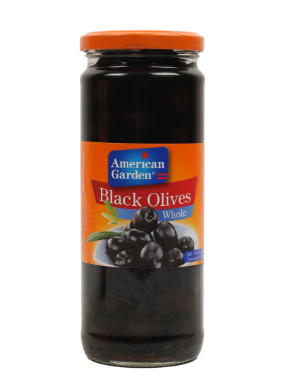 American Garden Whole Black Olives 450GM