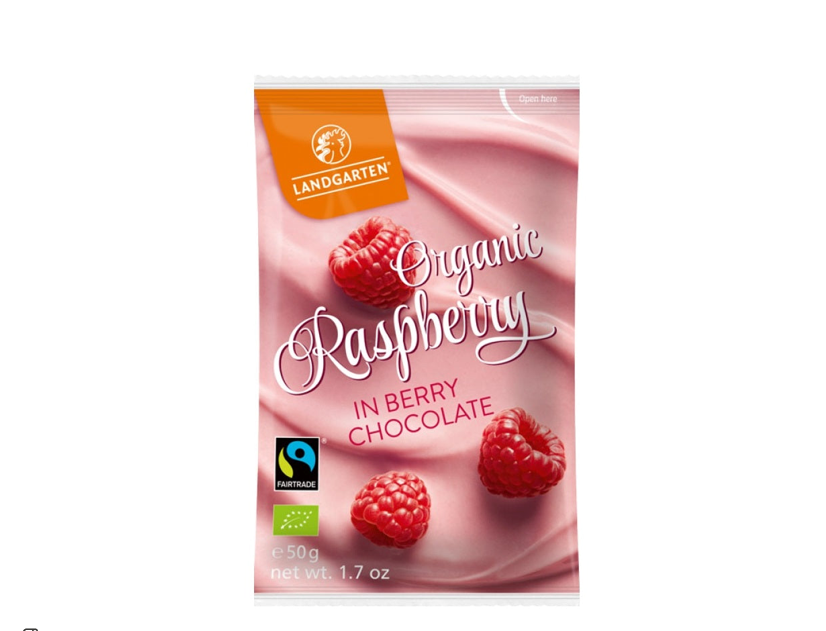 Landgarten Organic Raspberry in Berry Chocolate 50GM