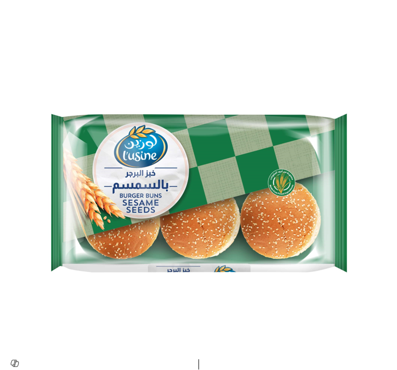 L'usine Burger Buns with Sesame Seeds (6 Pieces)