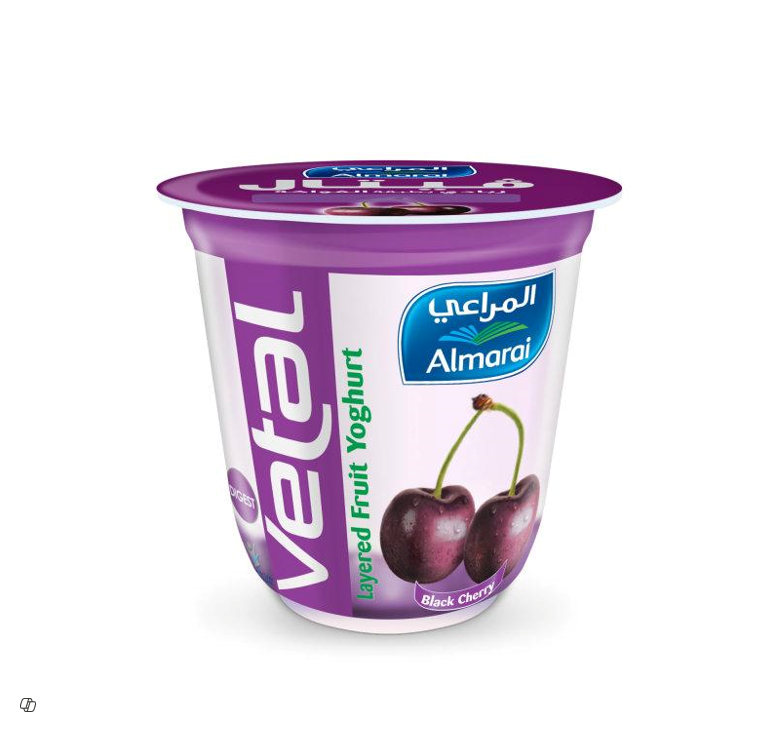 Almarai Vetal Layered Black Cherry Yogurt