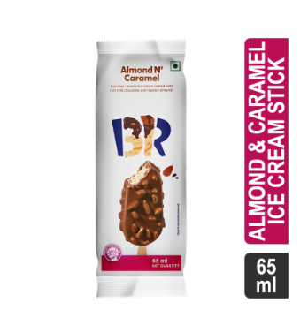 Baskin Robbins Almond & Caramel Ice Cream Stick Coated with Chocolate - vegetarian