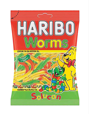 Haribo Gummy Worms - artificial color free