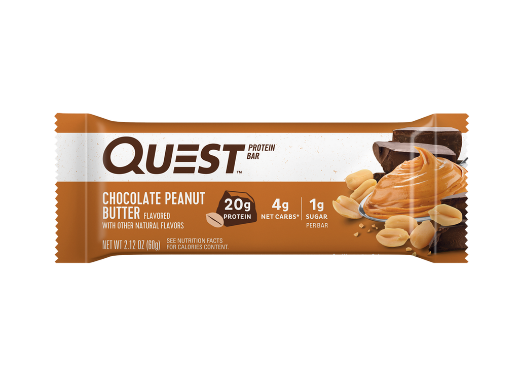 Quest 20g Protein Bar Chocolate & Peanut Butter Flavor