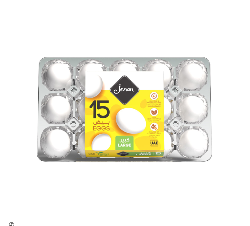 Jenan Medium White Eggs Grade 15pcs