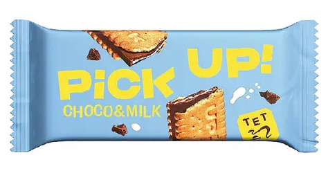 Pick Up Chocolate Bar Biscuits with Milk Cream 28g