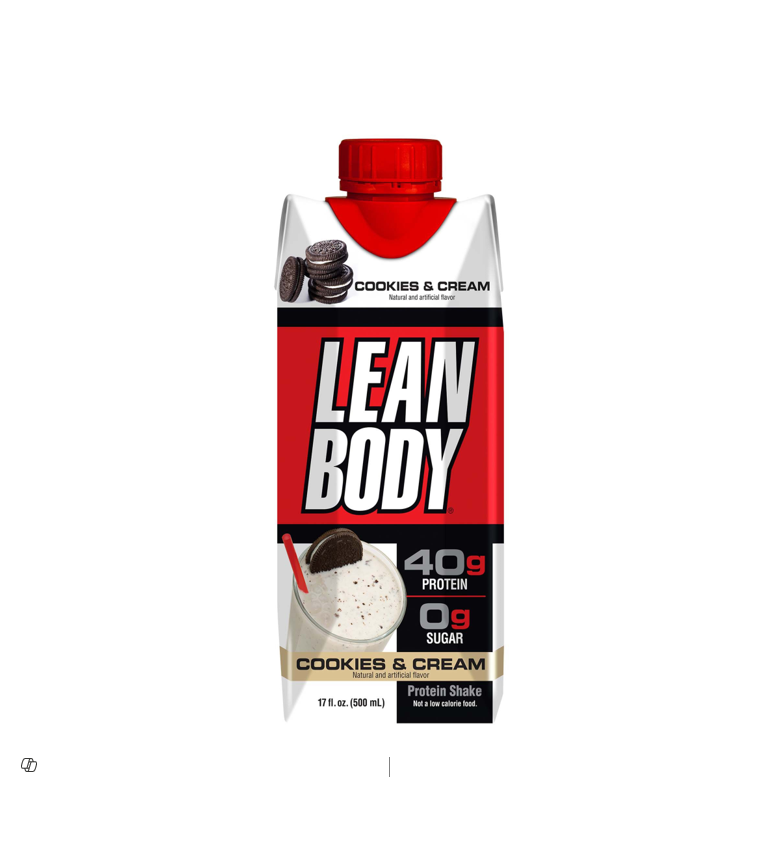Labrada Lean Body Protein Milkshake with Cookies & Cream - sugar free, gluten free, lactose free
