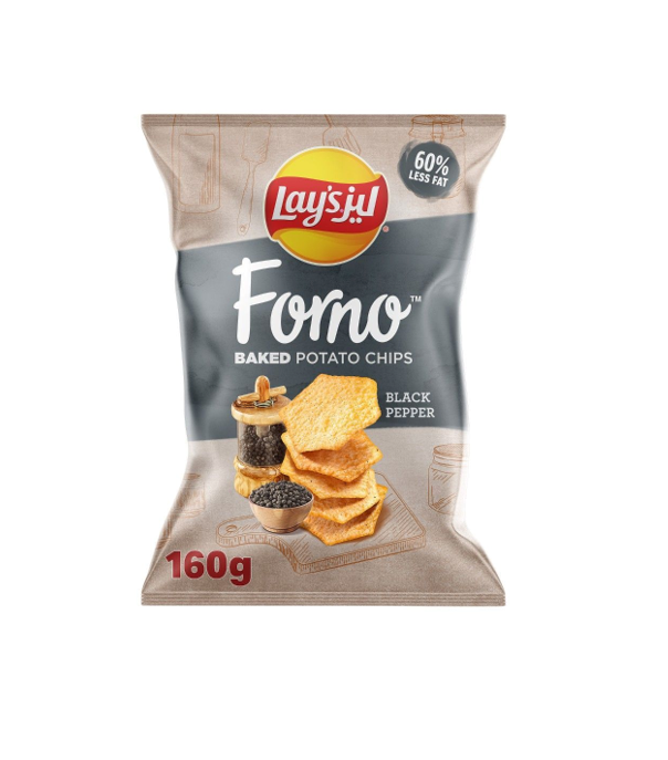 Lay's Forno Oven Baked Black Pepper Potato Chips 160GM