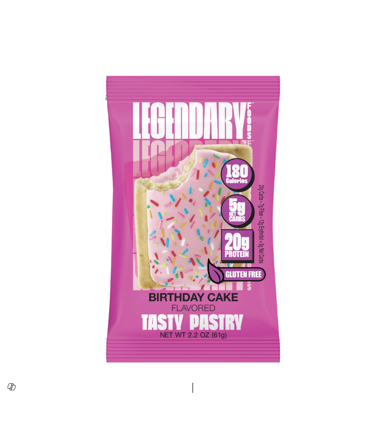 Legendary Foods 20g Protein Pastry Birthday Cake Flavor - gluten free