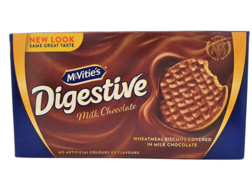 McVitie's Digestive Milk Chocolate Coated Wheat Biscuits - artificial colors free 200g