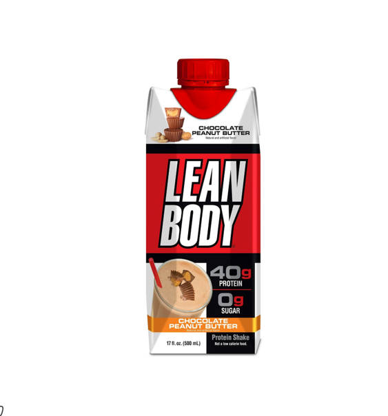Labrada Lean Body 40g Protein Shake Chocolate Peanut Butter Flavor - sugar free, gluten free