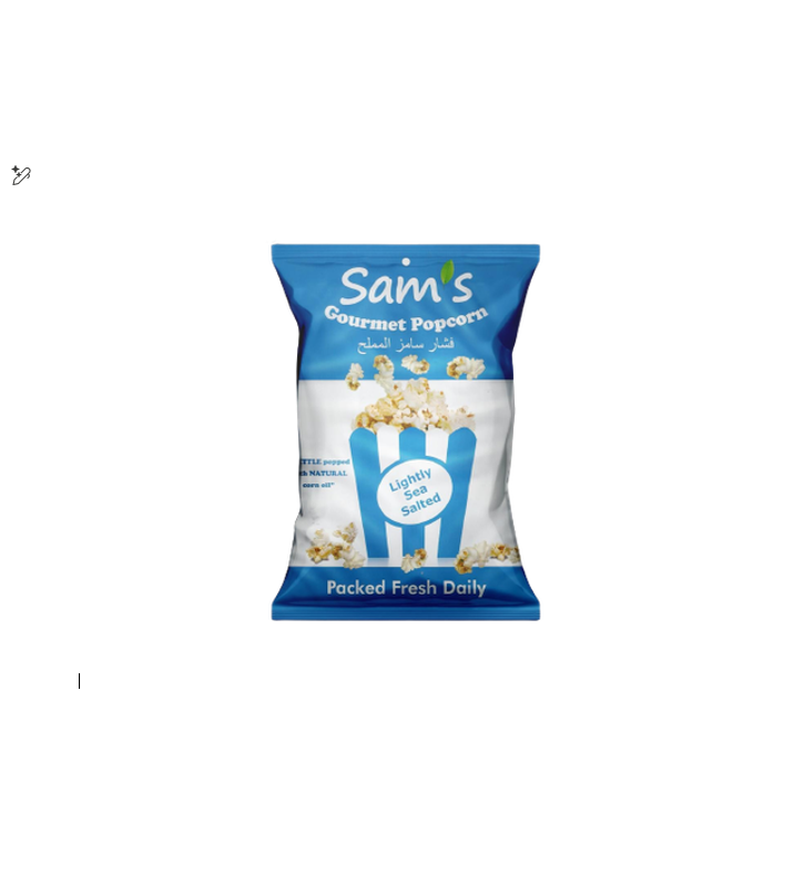 Sam's Gourmet Lightly Sea Salted Popcorn - artificial ingredients free