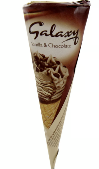 Galaxy Vanilla & Chocolate Ice Cream Cone 73g