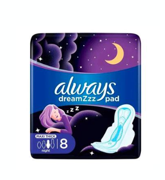 Always Dream Maxi Thick XL Night Pads with wings 8pads