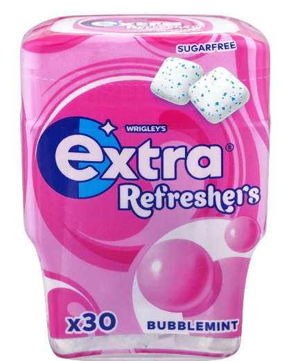 Extra Refreshers Chewing Gum Bublemint Flavor 30pack 