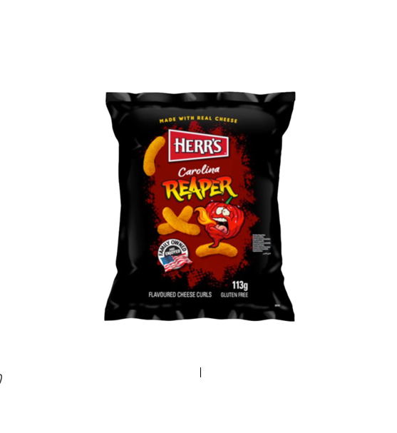 Herr's Carolina Reaper Cheese Curls - gluten free