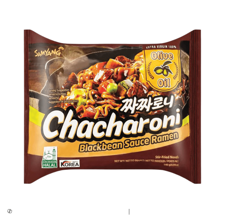 Samyang Chacharoni Instant Stir Noodles with Blackbean Soybean Ramen sauce