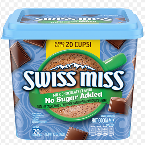 Swiss Miss Hot Cocoa Mix Milk Chocolate Flavor - artificial flavor free, artificial color free, sugar free