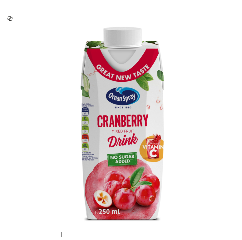 Ocean Spray Long Life Cranberry Drink with Vitamin C - no added sugar