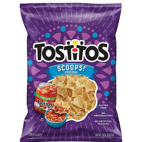 Tostitos Scoops Tortilla Chips - MSG free, gluten free, preservatives free