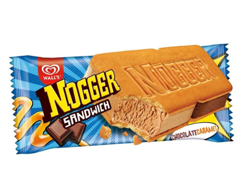 Wall's Nogger Chocolate Caramel Sandwich Ice Cream 145ML