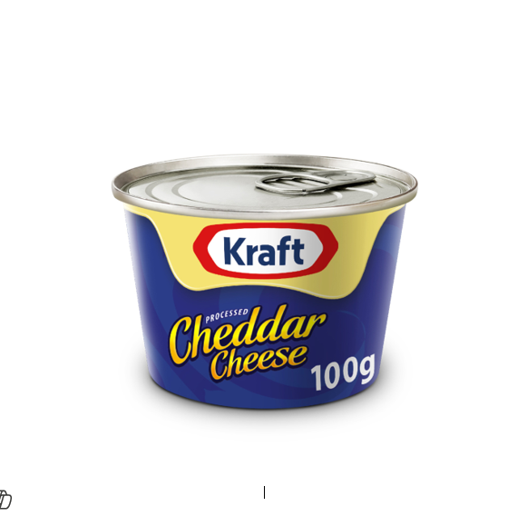 Kraft Processed Cheddar Cheese CAN 100GM