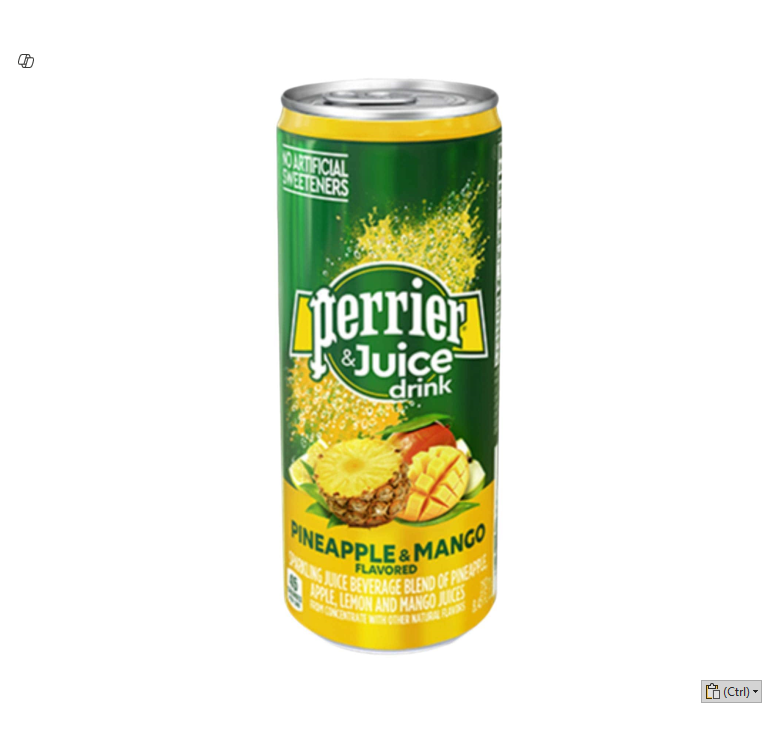 Perrier & Juice Sparkling Water Pineapple & Mango Flavor 250ml