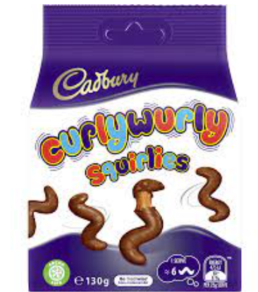 Cadbury Curlywurly Squirlies Chocolate Bites