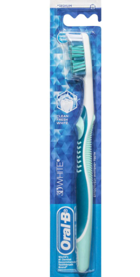 Oral-B Fresh White & Light Blue Medium Toothbrush
