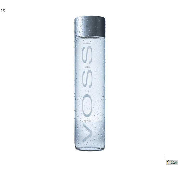 Voss Natural Mineral Water Glass Bottle 800ml