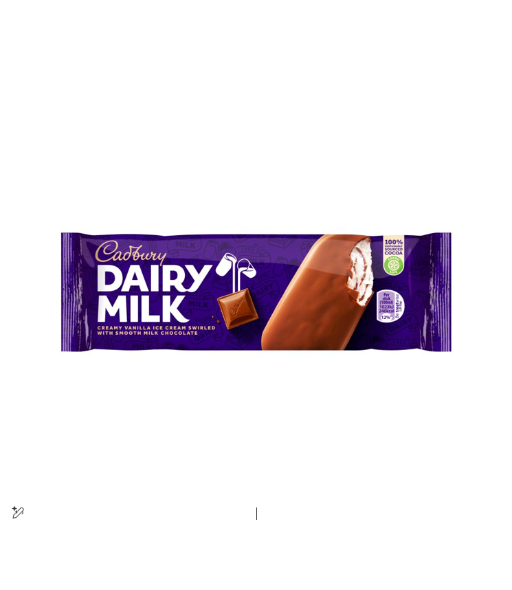 Cadbury Dairy Milk Chocolate Swirl Ice Cream Stick