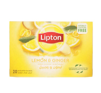 Lipton Lemon & Ginger Infused Herbal Tea Bags - caffeine free1111