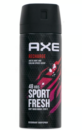 Axe Recharge Sport Fresh 48H Deodorant Spray Arctic Mint & Cooling Spice Scent11111