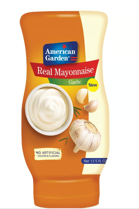 American Garden Garlic Mayonnaise - gluten free, artificial flavors free