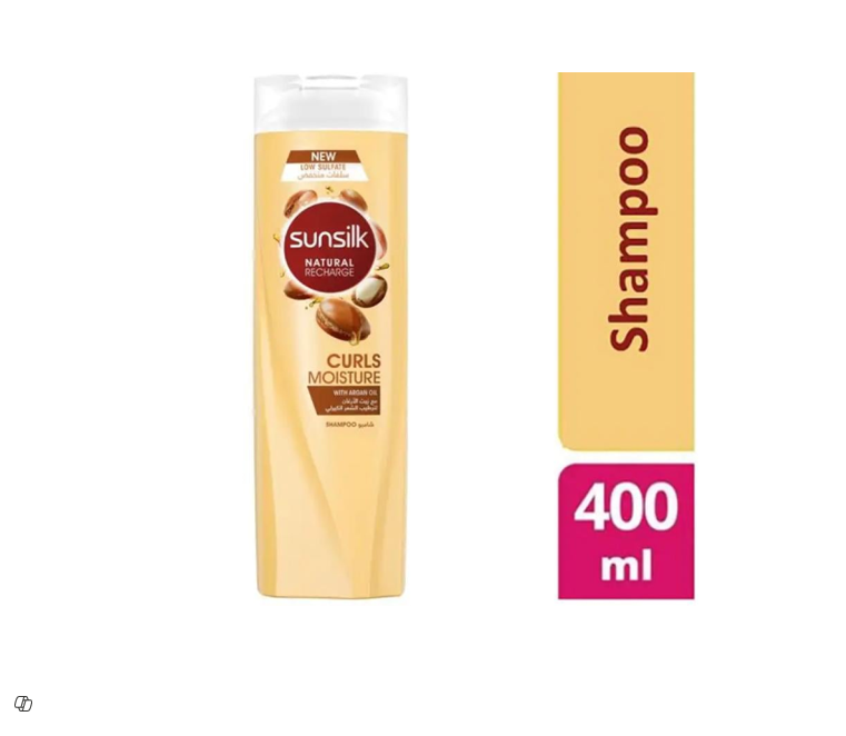 Sunsilk Natural Recharge Moisturizing Shampoo with Argan Oil for Curly Hair
