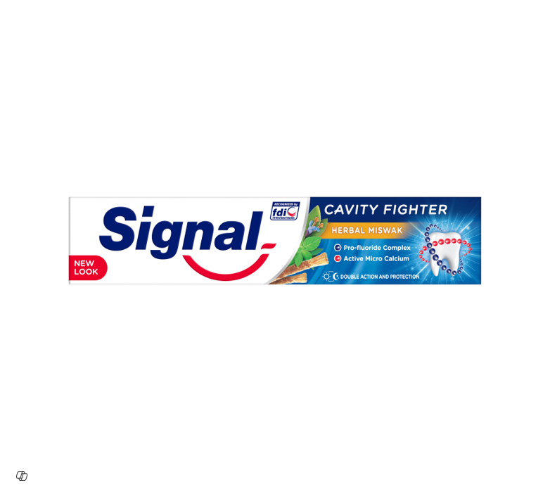 Signal Fluoride Anti Cavity Herbal Toothpaste Miswak Flavor