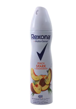 Rexona Antiprespirant 48H Peach Sparks Deodorant Spray with Lemongrass Extract - alcohol free