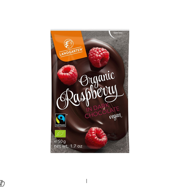 Landgarten Organic Raspberry In Dark Chocolate - vegan