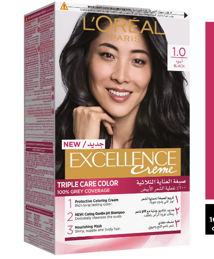L'Oreal Excellence Triple Care Hair Color Cream Black 1.0
