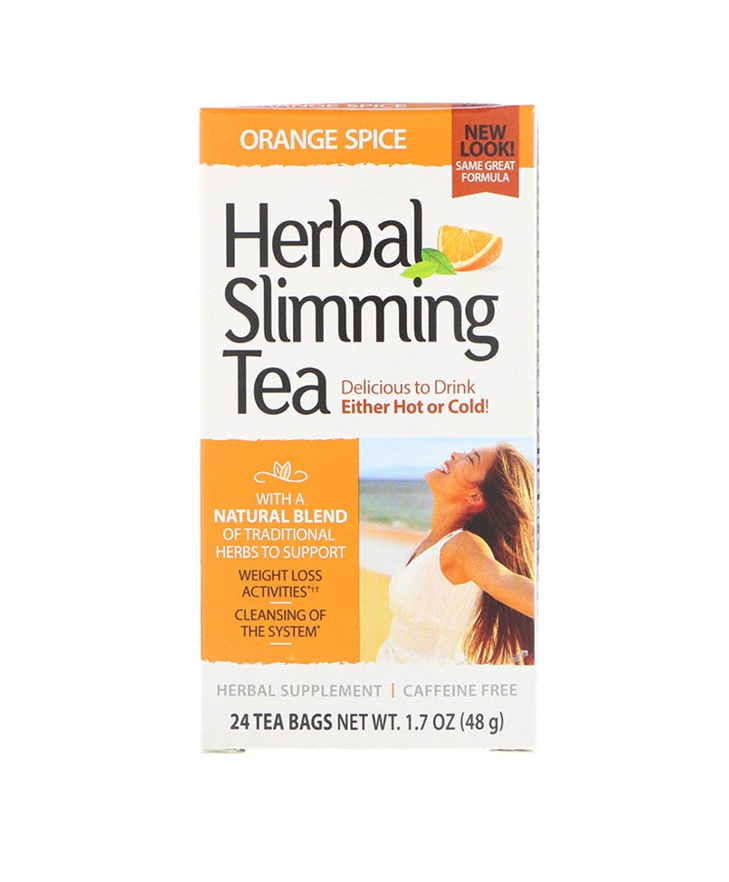 21st Century Herbal Slimming Tea Bags Orange Spice Flavor - caffeine free
