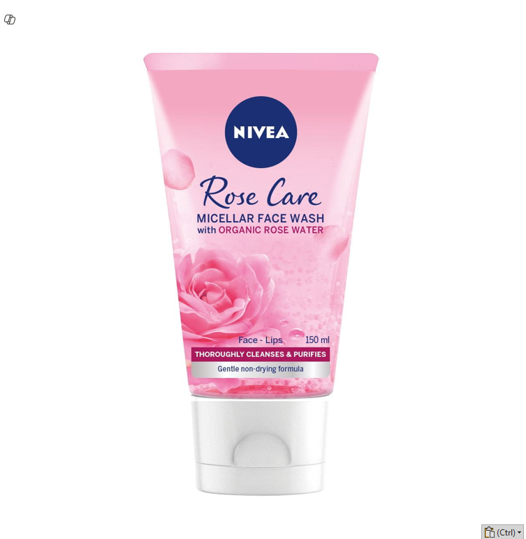 Nivea Micellar Face Wash with Organic Rose Water for All Skin Types 150ml