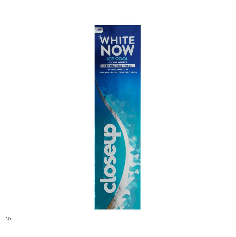 Closeup White Now Toothpaste Ice Cool Flavor