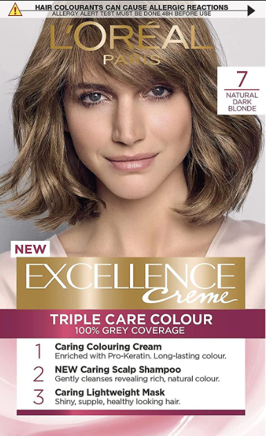 L'Oreal Excellence Triple Care Hair Color Cream Blonde 7