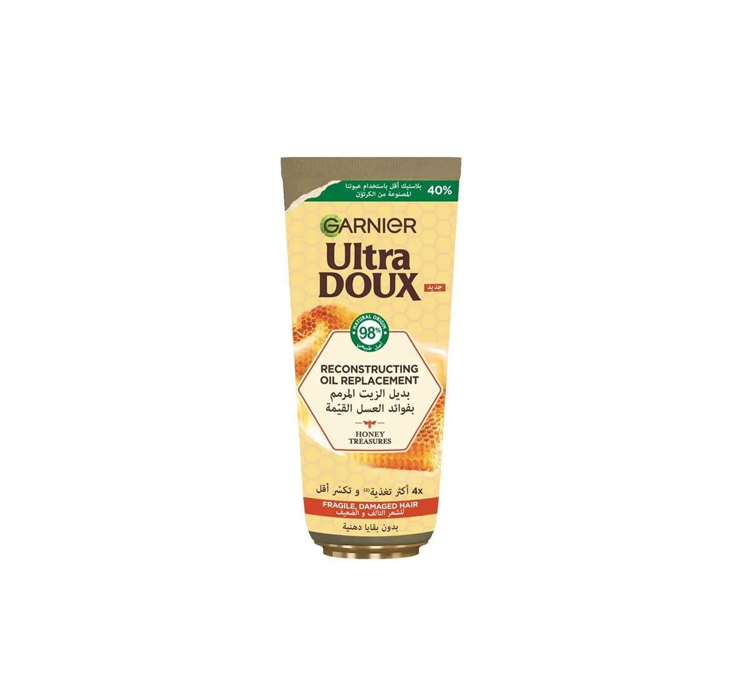 Garnier Ultra Doux Reconstructing Oil Replacement Cream with Acacia Honey & Beeswax for Fragile & Damaged Hair