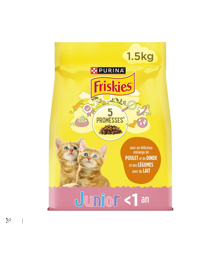 Purina Friskies Dry Food with Chicken, Turkey & Vegetables for Junior Cats (Up to 1 Year)