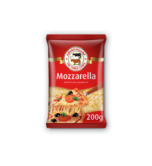 The Three Cows Shredded Mozzarella Cheese 200GM