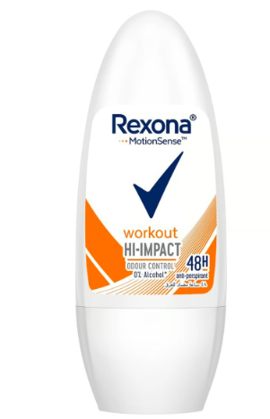 Rexona Motion Sense Workout Hi-Impact 48H Antiperspirant Roll-On Deodorant for Women - alcohol free