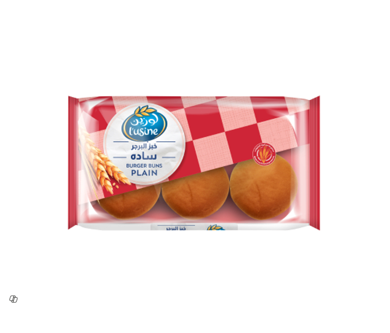 L'usine Plain Burger Buns (6 Pieces) 400g